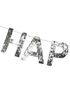 Sølv Happy Birthday Banner 2,2 Meter