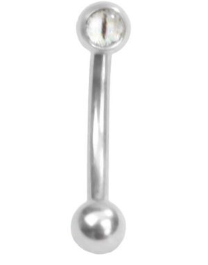 White Crazy Eye - 1.2 x 8 mm Ögonbrynspiercing