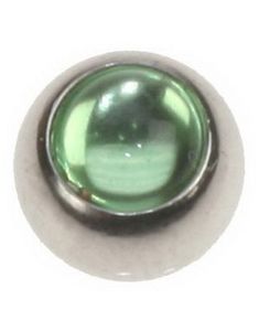 Stålkula med Grön Pärla Sten - 6 mm Kula till 1,6 mm Stång