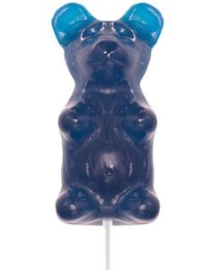 Stor Gummy Björn på Pinne - 227 g - Blue Raspberry