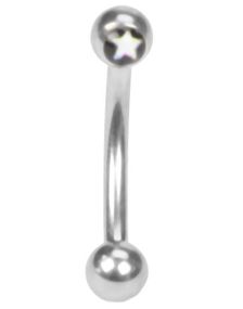 White Star - 1.2 x 8 mm Ögonbrynspiercing