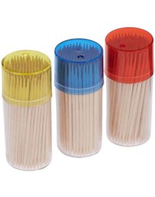 3 st Partypicks - 450 st Tandpetare med Dispensers i tre färger