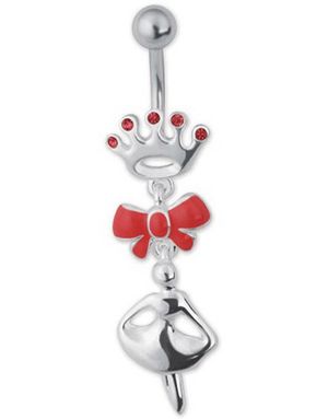 Ballerina Navelpiercing - Röd
