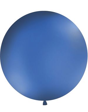 MARINBLÅ Pastellfärgad Rund JUMBO Ballong 1 meter