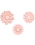 3 stk Pudderrosa DIY Blommor 7 cm