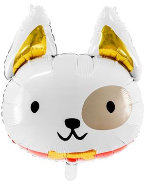 Hvit Hund - Folieballong 80x102 cm