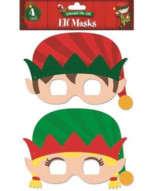4 stk Tomtealv Pappmasker