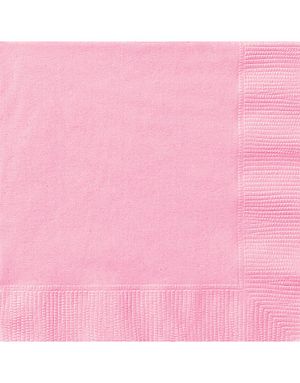 20 st Ljusrosa Servetter 33x33 cm