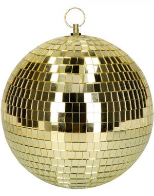 Guldfärgad discokula 20 cm