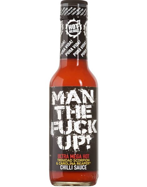 Man The Fuck Up! - Ultrasterk Chilisaus med Trinidad Scorpion og Carolina Reaper Chili 148 ml