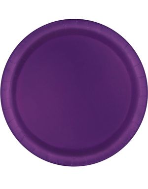 16 st Mörklila Papptallrikar 22 cm