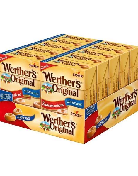 10 st Werthers Original Sockerfri Karamellkonfekt - Hel låda 420 gram