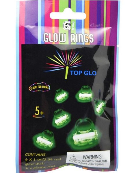 6 paket Glowstick-ringar