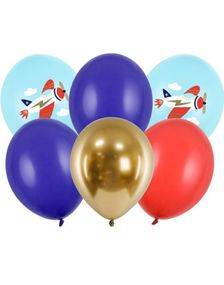 6 stk 30 cm Ballonger - Propellfly Ballongbukett
