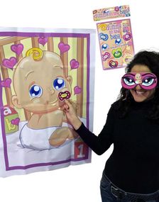 Sätt Nappen på Bebisen - Babyshowerspel