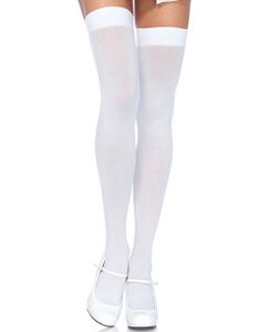 Enfärgade Vita Strumpor - Plus Size