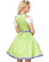 Deluxe Grön Dirndl-Oktoberfestklänning med Blå Partier