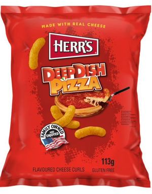ÄT SNART PRODUKT - Herr's Deep Dish Pizza Cheese Pop 113 gram (USA Import)