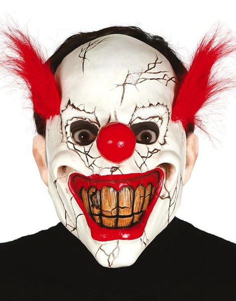Glisende Klovn Latexmaske med Hår
