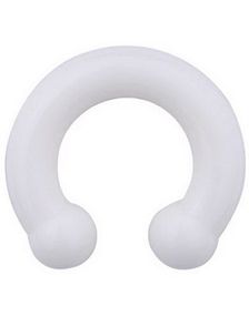 Horseshoe - Vit Öronpiercing i Silikon