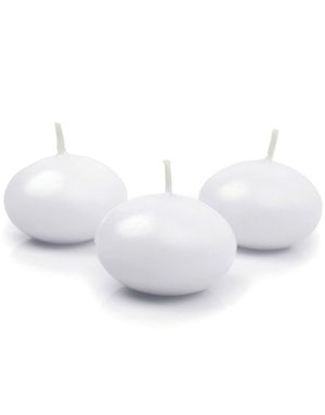 10 stk Vita Flytande Stearinljus 5 cm