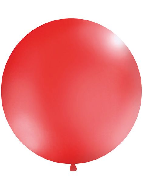 RÖD Pastellfärgad Rund JUMBO Ballong 1 meter