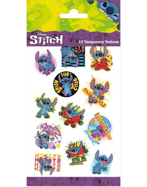 Disney Stitch - 12 stk Midlertidige Tatoveringer