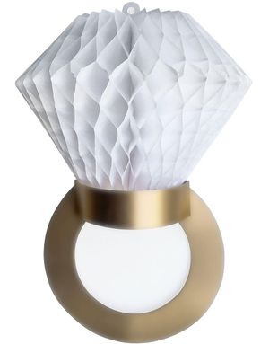 3 Stk Diamantringer - Honeycomb Dekorasjon 28 cm