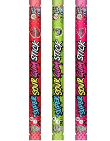 Brain Blasterz Sour Gum Sticks - Assorterade Sura Tuggummistänger 22 gram