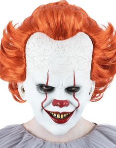 Pennywise Helmask i Latex - Licensierad IT Chapter 2 Mask