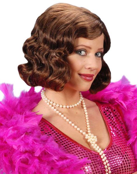 20-tals Flapper Peruk i Brun