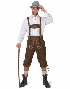Authentisk Mörkbrun Lederhosen i 100% Kvalitetsskinn