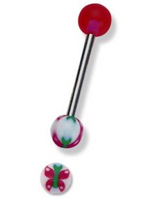Pink Butterfly - Tungpiercing