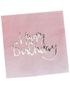 20 st Happy Birthday Servetter med Folierad Text 33x33 cm - Plocka och Mixa