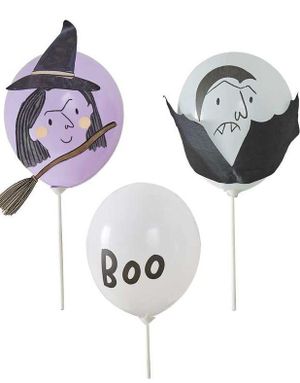 Vampyr og Hekse Halloween Ballonger -5 Stk