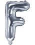 Silverfärgade Bokstavsballonger A-Z - 35 cm