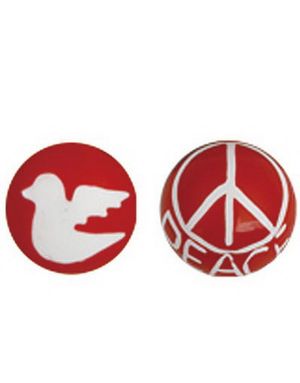Peace - Röd Akrylkula
