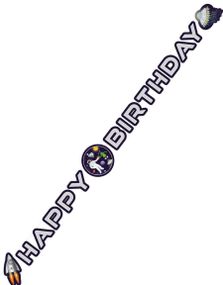 Happy Birthday Banner 192 cm - Space Party
