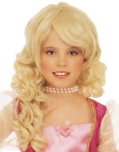 Vacker Blond Peruk med Lockar