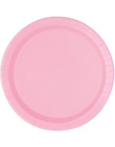 20 st Ljusrosa Små Papptallrikar 17 cm