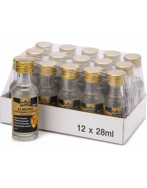 12 st NATCO Almond Flavouring Essence - Mandelessens - Hela Paketet 12x28 ml (India)