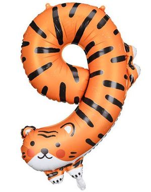 9-Talet Tiger Folieballong