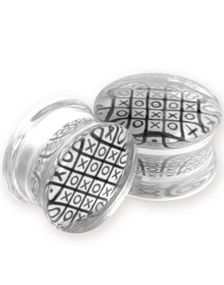 XOXO - Genomskinlig Piercing Plugg