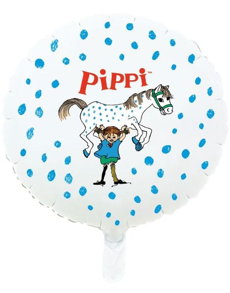 Rund Pippi Långstrump Folieballong 45 cm