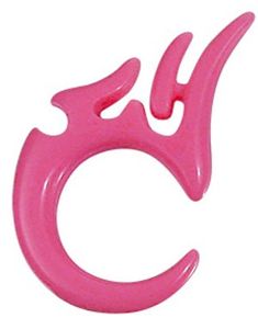 Rosa Dragon Claw Expander Örpiercing i Akryl 3 mm
