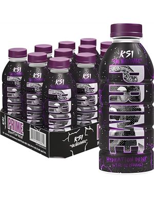 12 st Prime Hydration Nightmare Bottle - Sockerfri och Koffeinfri Sportdryck - Helt Låda 6 liter (UK Import)