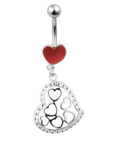 Victorian Heart Navelpiercing - Röd