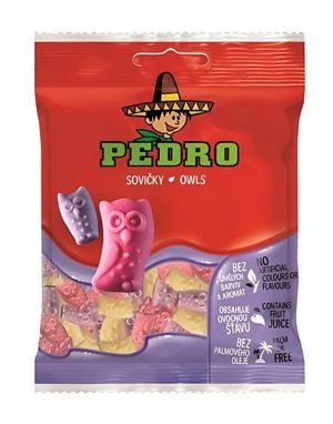 Pedro Owls - Skumgodis Med Fruktsmak 80 Gram