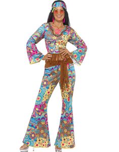 Flower Power Hippie Lady - Kostym