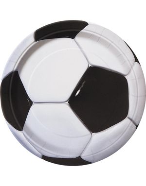 8 stk Papptallrikar 22 cm - Fotbollsfest